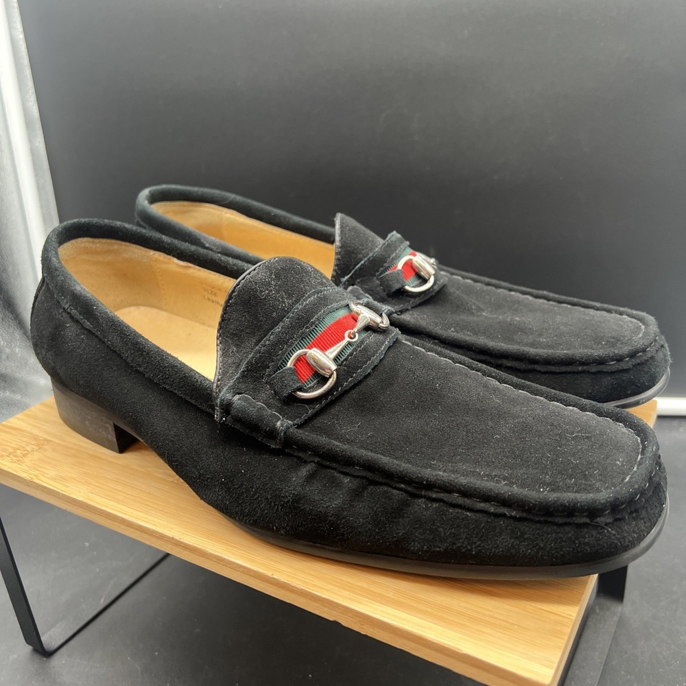 Moretti Black Label Men's Black Suede Penny Loafers Size 12